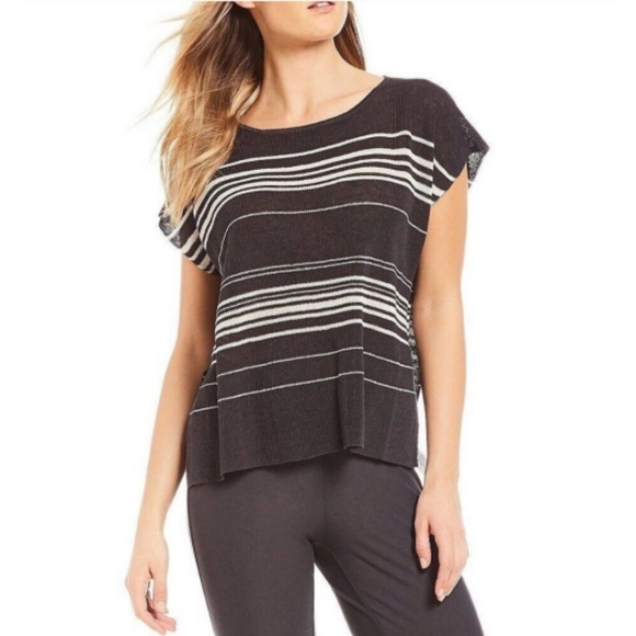 Eileen Fisher Tops - EILEEN FISHER Organic Linen Poncho Top Women’s  M Summer Sweater Minimalist